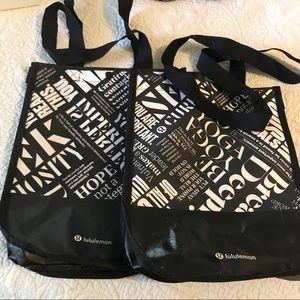 lululemon athletica Bags - Bundle of two lululemon reusable bag lululemon athletica Bags - Bundle of two lululemon reusable bag